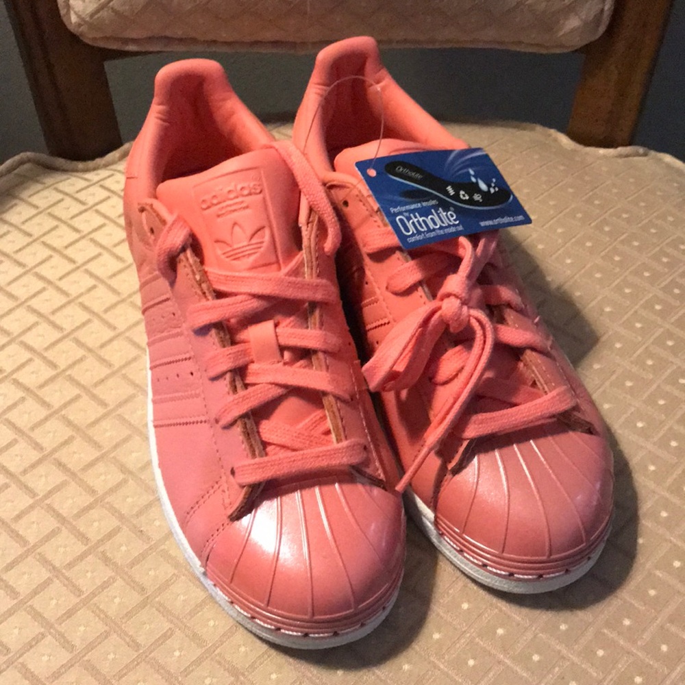 Adidas clamshell NWT Superstar (coral🌹pink)